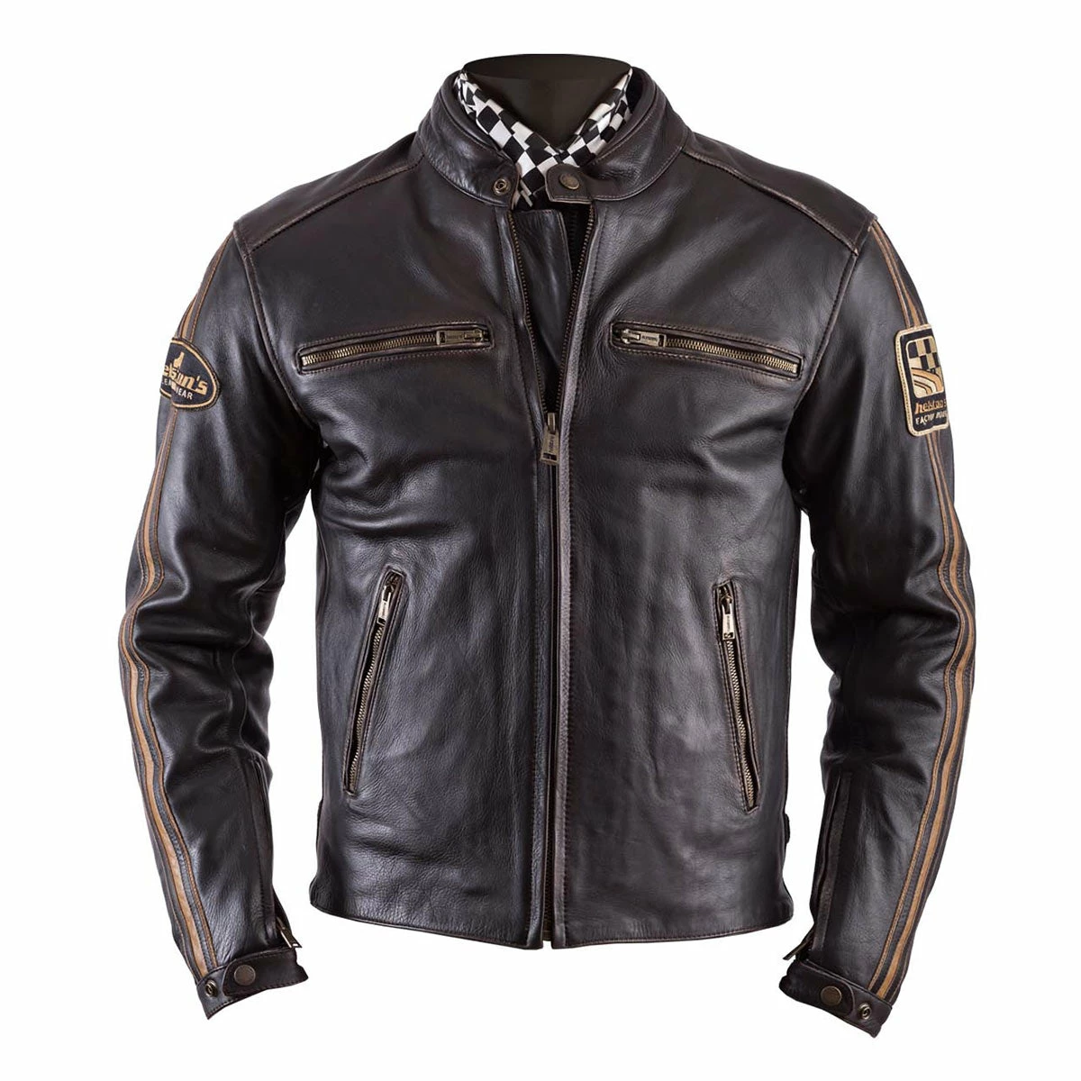 Helstons Ace Oldies Brown Leather Jacket 1 Helstons Ace Oldies Brown Leather Jacket