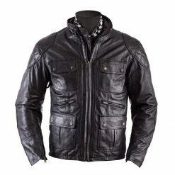 Jackets Helstons Hunt Leather Motorcycle Jacket - Brown