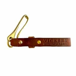 Vickers Motorcycle Company Vickers Motorcycle Co. Leather & Brass Key Ring