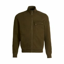 Belstaff Royal Enfield Zip Through Jersey - Olive