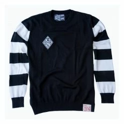 13 Half Magazine 13 AND A HALF OUTLAW FREE BIRD SWEATER - BLACK / WHITE Scrambler