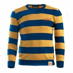13 Half Magazine 13 AND A HALF OUTLAW FREE BIRD SWEATER - BLUE / YELLOW Scrambler