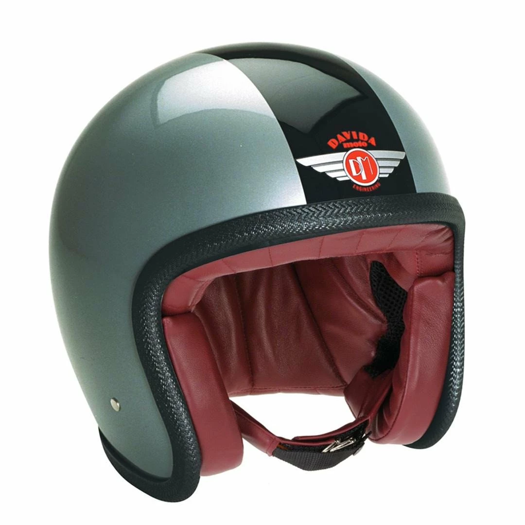 Helmets Silver Black Davida Speester V3 Helmet 93200 3 Helmets Silver Black Davida Speester V3 Helmet 93200