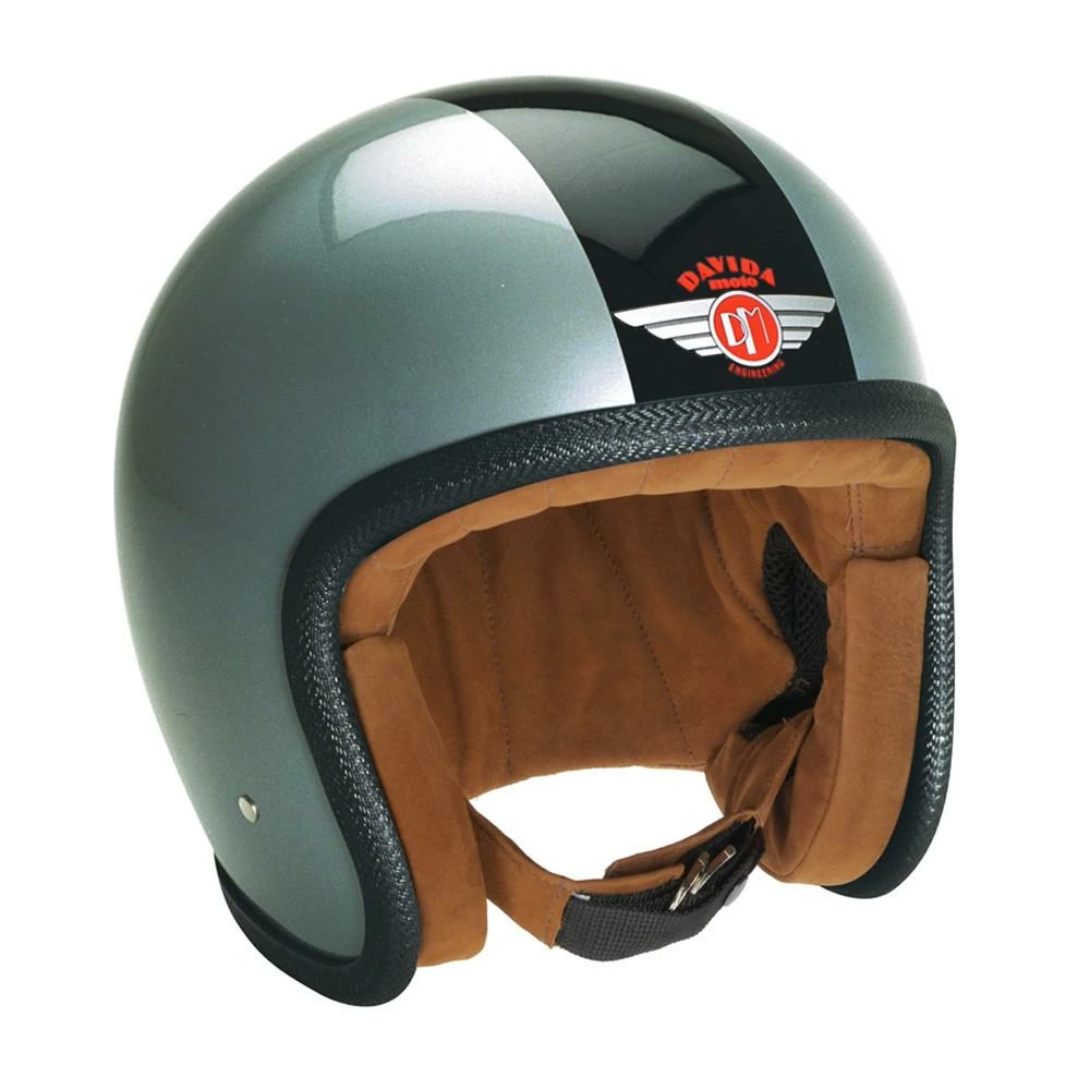 Helmets Silver Black Davida Speester V3 Helmet 93200 4 Helmets Silver Black Davida Speester V3 Helmet 93200