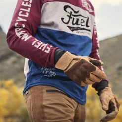 FUEL MOTORCYCLES Fuel Rodeo Gloves - Yellow Leather