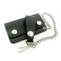 LEGACY85 AMIGAZ BLACK LEATHER BIKER CHAIN WALLET JR.