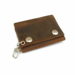 LEGACY85 Wallets/Purse AMIGAZ VINTAGE BROWN LEATHER TRIFOLD WALLET