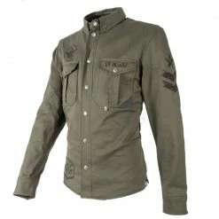 By City Jackets SUV Denim Overshirt - Khaki Green