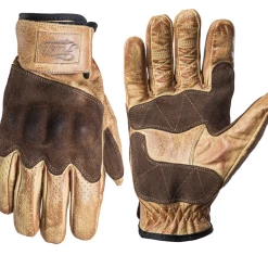FUEL MOTORCYCLES Fuel Rodeo Gloves - Yellow Leather