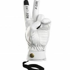 Ladies Eudoxie Gloves - Lizzie White 5 Ladies Eudoxie Gloves - Lizzie White