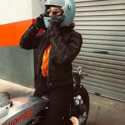 Black Arrow Ladies Night Hawk Buffalo Leather Jacket