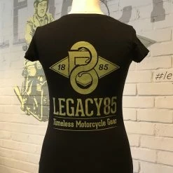 Vickers Motorcycle Company Ladies Legacy85 Logo T Shirt