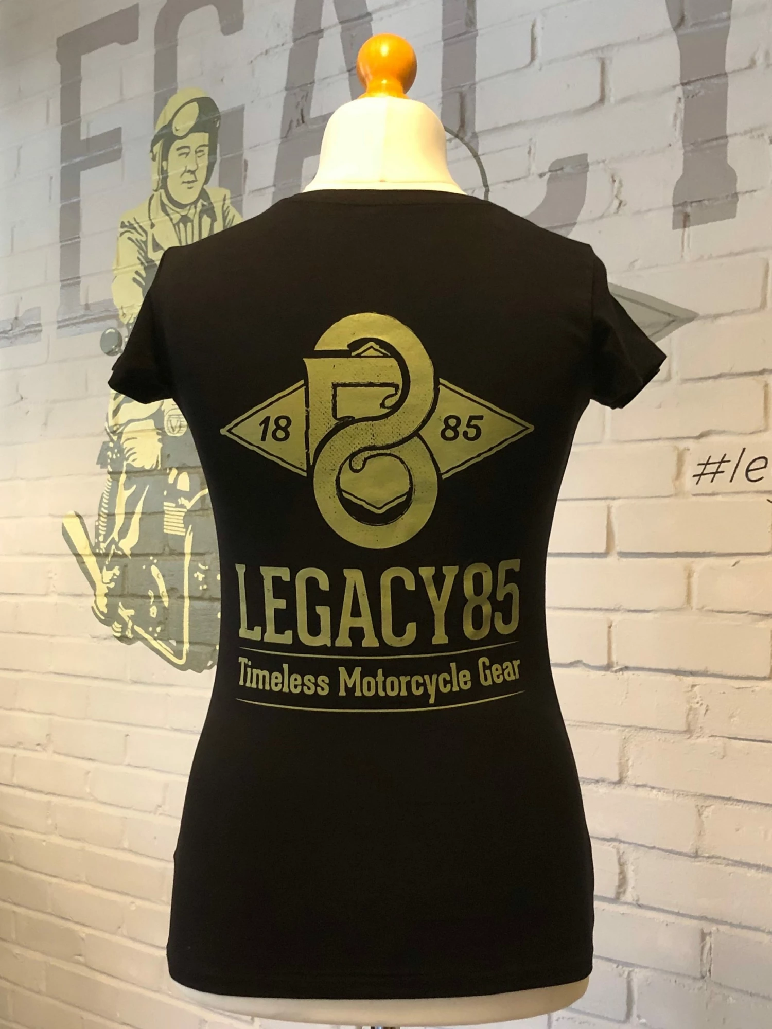 Vickers Motorcycle Company Ladies Legacy85 Logo T Shirt 2 Vickers Motorcycle Company Ladies Legacy85 Logo T Shirt