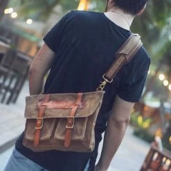 Back Packs/Bags Jack Stillman Solo Waxed Canvas Messenger Bag