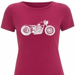 Oily Rag Clothing Ladies Bobber Bike T'Shirt In Pink