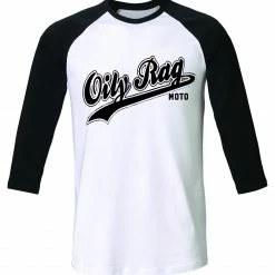 Oily Rag Clothing Moto Raglan 3/4 Length Sleeve T'Shirt Long Sleeve T's