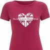Short Sleeve T's Oily Rag Clothing Ladies Heart Suck Squeeze Bang Blow T'Shirt In Pink