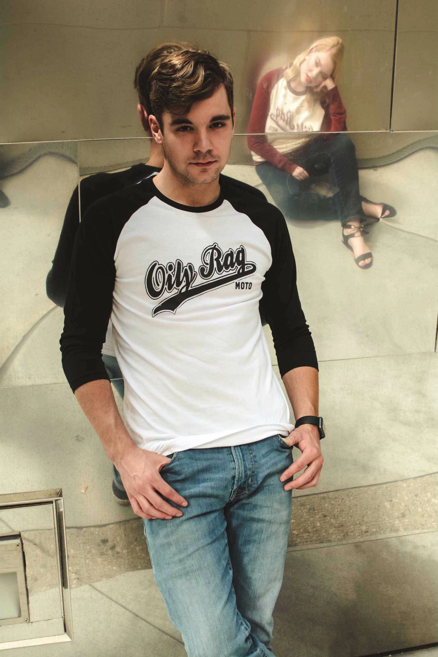 Oily Rag Clothing Moto Raglan 3/4 Length Sleeve T'Shirt Long Sleeve T's 4 Oily Rag Clothing Moto Raglan 3/4 Length Sleeve T'Shirt Long Sleeve T's