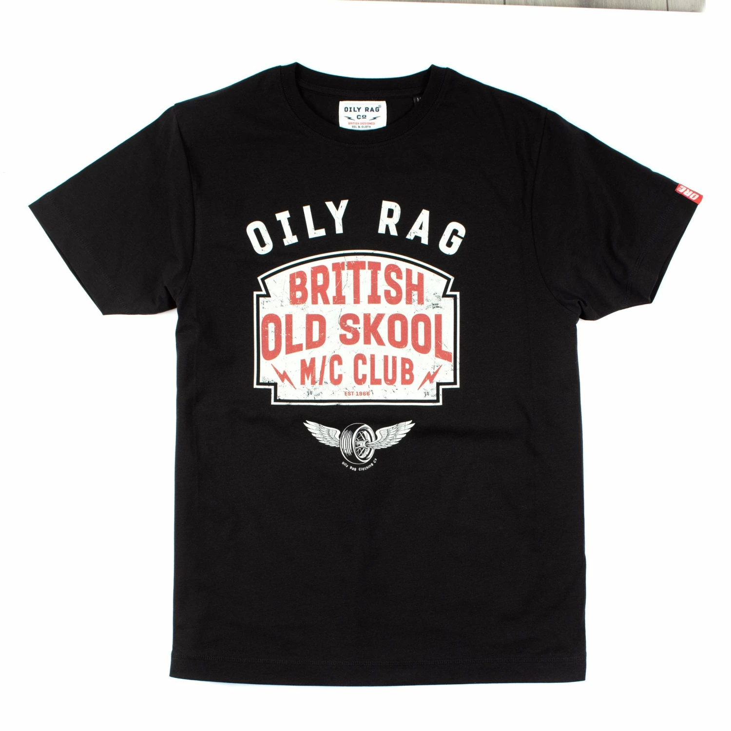 Short Sleeve T's Oily Rag Clothing Black Label Old Skool T'Shirt 1 Short Sleeve T's Oily Rag Clothing Black Label Old Skool T'Shirt
