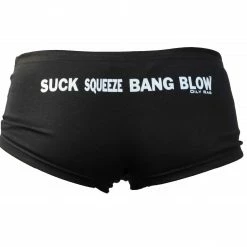 Oily Rag Clothing Suck Squeeze Bang Blow Rear Print Ladies Boxer Short