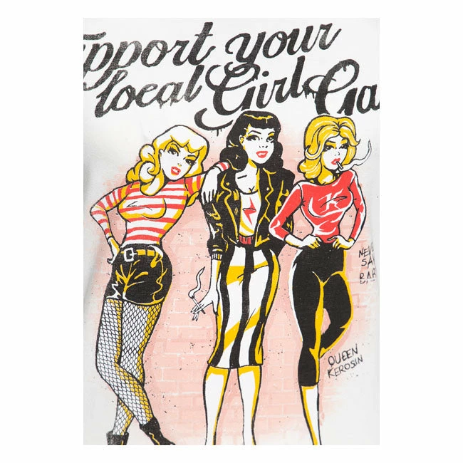 Queen Kerosine Queen Kerosin - Girl Gang - T-shirt - Cream 5 Queen Kerosine Queen Kerosin - Girl Gang - T-shirt - Cream