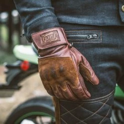 FUEL MOTORCYCLES Fuel Rodeo Gloves - Brown Leather 17 FUEL MOTORCYCLES Fuel Rodeo Gloves - Brown Leather
