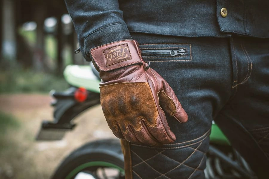 FUEL MOTORCYCLES Fuel Rodeo Gloves - Brown Leather 4 FUEL MOTORCYCLES Fuel Rodeo Gloves - Brown Leather