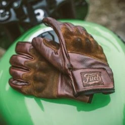 FUEL MOTORCYCLES Fuel Rodeo Gloves - Brown Leather 20 FUEL MOTORCYCLES Fuel Rodeo Gloves - Brown Leather