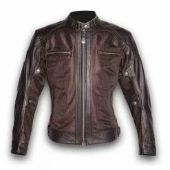 By City Men's Sahara Venty II Mesh Leather Jacket