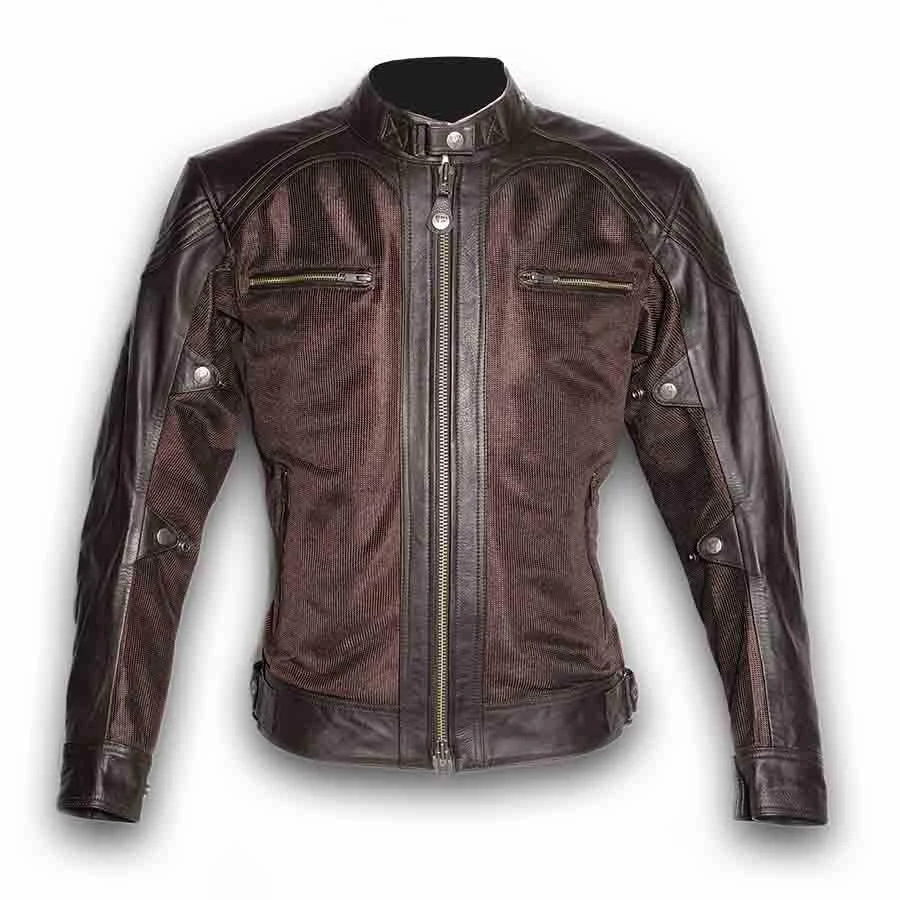 By City Men's Sahara Venty II Mesh Leather Jacket 1 By City Men's Sahara Venty II Mesh Leather Jacket