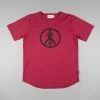 Kytone Peace T-shirt - Black On Red Short Sleeve T's