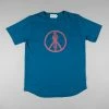 Kytone Peace T-shirt - Red On Blue Short Sleeve T's
