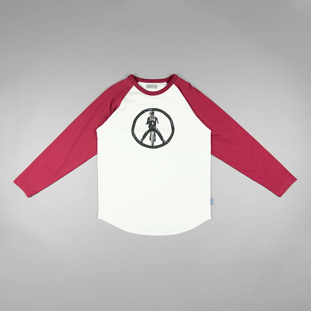 Long Sleeve T's Kytone Ride In Peace Long Sleeve Shirt - Red/White 1 Long Sleeve T's Kytone Ride In Peace Long Sleeve Shirt - Red/White