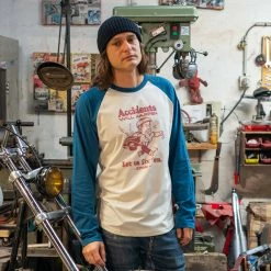 Long Sleeve T's Kytone Engine Long Sleeve Shirt - Blue/White