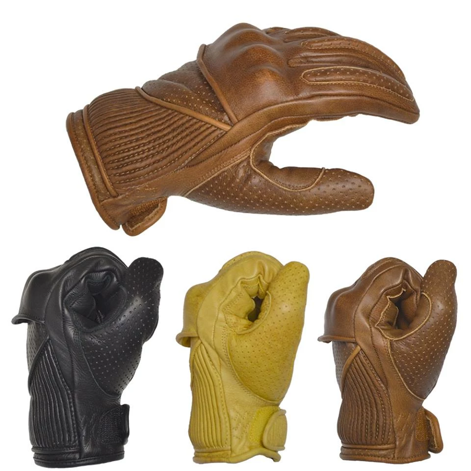 Gloves GOLDTOP Silk Lined VICEROY Waxed Leather Glove - Brown 3 Gloves GOLDTOP Silk Lined VICEROY Waxed Leather Glove - Brown