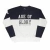 Long Sleeve T's Age Of Glory - College Raglan Long Sleeve Tee-shirt Navy White