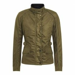 Belstaff Tourmaster PRO - Ladies Technical Wax Motorcycle Jacket - Military Green
