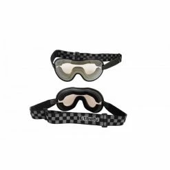 Ethen Cafe Racer Goggles - Black/Grey Check Band