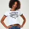 Eudoxie Bianca Crop Top Short Sleeve T's