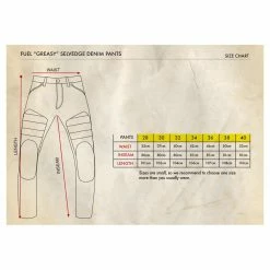 Fuel Motorcycles Fuel Greasy Motorcycle Selvedge Jeans Trousers/Jeans