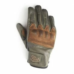 FUEL MOTORCYCLES Fuel Rodeo Gloves - Olive Leather