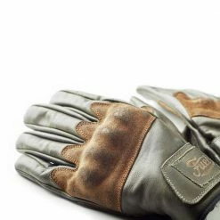 FUEL MOTORCYCLES Fuel Rodeo Gloves - Olive Leather