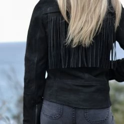 Blackbird Ladies Festival Fringe Nubuck Leather Jacket