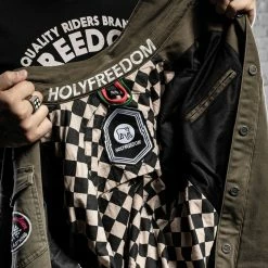 Holy Freedom - Lieutenant Motorcycle Shirt/Jacket Military Green