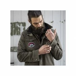 Holy Freedom - Lieutenant Motorcycle Shirt/Jacket Military Green