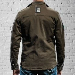 Holy Freedom - Lieutenant Motorcycle Shirt/Jacket Military Green