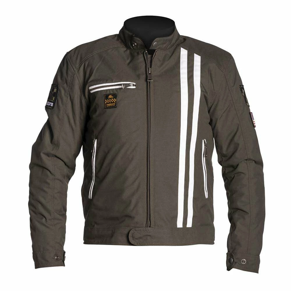 Helstons COBRA Motorcycle Jacket - Khaki/White 1 Helstons COBRA Motorcycle Jacket - Khaki/White