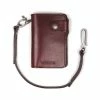 Helstons MOON Leather Wallet With Lanyard - Bordeaux