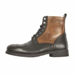 Helstons TRAVEL Leather Motorcycle Boot - Black/Tan