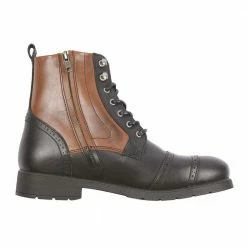 Helstons TRAVEL Leather Motorcycle Boot - Black/Tan